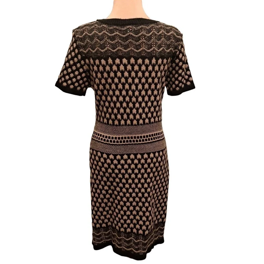 Romeo + Juliet Couture Black and Tan Dress Size M - Picture 3 of 7